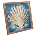 Tablou decorativ, Seashell, Creaciones Meng, 32x32 cm, hartie/lemn