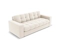 Canapea 2 locuri, Justin, Micadoni Home, BL, 162x90x72 cm, catifea, bej deschis