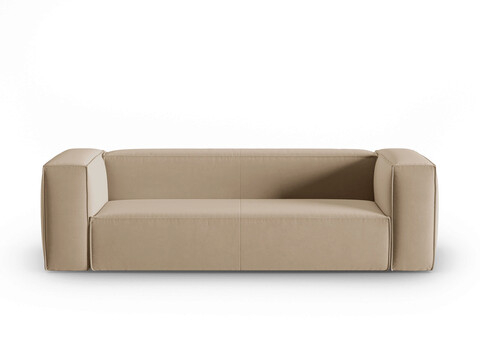 Canapea 4 locuri, Mackay, Cosmopolitan Design, 230x94x73 cm, catifea, bej sand