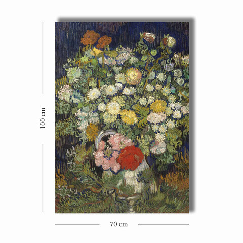 Tablou decorativ, 70100VANGOGH072, Canvas , Lemn, Multicolor