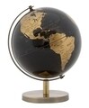 Decoratiune Globe Bronze, Mauro Ferretti, Ø13 x 17 cm, plastic/fier, negru/bronz