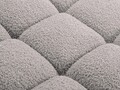 Taburet, Bellis-213, Micadoni Home, 94x94x43 cm, tesatura boucle, gri deschis