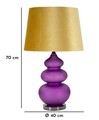 Lampa de masa Milva, Mauro Ferretti, 1 x E27, 40W, 40x70 cm, sticla/fier/catifea, mov/galben