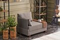 Fotoliu Fly Armchair Left, Balcab Home, 100x80x75 cm, lemn, gri