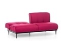 Canapea extensibila Anton Sofabed, Futon, 3 locuri, 190x130 cm, metal, rosu inchis