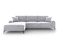 Coltar stanga, Madara, Mazzini Sofas, 5 locuri, 254x182x90 cm, catifea, argintiu