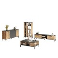 Set mobilier living, Locelso, RL6-AA, Pin Atlantic / Antracit