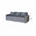 Canapea extensibila Firenze Grey Flower 218x85x85 cm, cu lada de depozitare