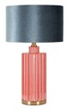 Lampa de masa Helene, Mauro Ferretti, 1 x E27, 40W, 40x70 cm, sticla/fier/catifea, rosu/albastru