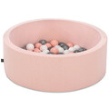 Piscina cu bile, Bubble Pops v13, 150 bile, Ø85 x 30 cm, bumbac/plastic, roz