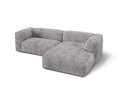 Coltar modular dreapta 2 locuri, Martina-212, Micadoni Home, 283x176x75 cm, velur, gri deschis