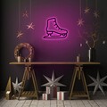 Lampa de perete Ice-Skate 2, Neon Graph, 25x21 cm, roz