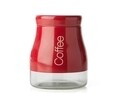 Recipient pentru cafea Red, Sabichi, 700 ml, sticla, rosu