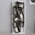 Corp biblioteca, Zena Home, Carmen, 63x153.6x24 cm, PAL, Alb/Maro