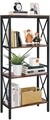 Biblioteca Charm, Vasagle, 60 x 30 x 133 cm, otel/PAL, maro/negru