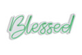 Decoratiune luminoasa LED, Blessed, Benzi flexibile de neon, DC 12 V, Verde