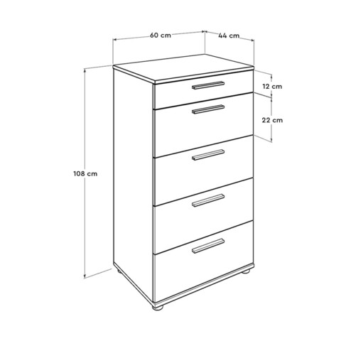 Dulap, Adore, SFN-550-SS-1, 60x108x44 cm, PAL, Sonomo