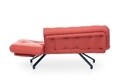 Canapea extensibila Coxy, Futon, 3 locuri, 110x200 cm, metal, rosu tile