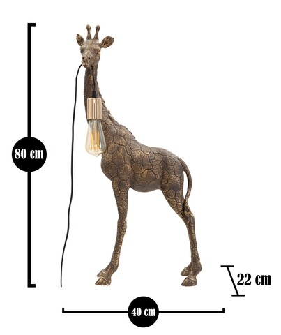 Lampa de masa Giraffe, Mauro Ferretti, 1 x E27, 40W, 40x22x80 cm, auriu