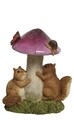 Decoratiune Squirrel under mushroom, Decoris, 10x13x16.5 cm, polirasina, mov