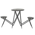 Set mobilier de gradina Bistro, InArt, 3 piese, pliabil, negru