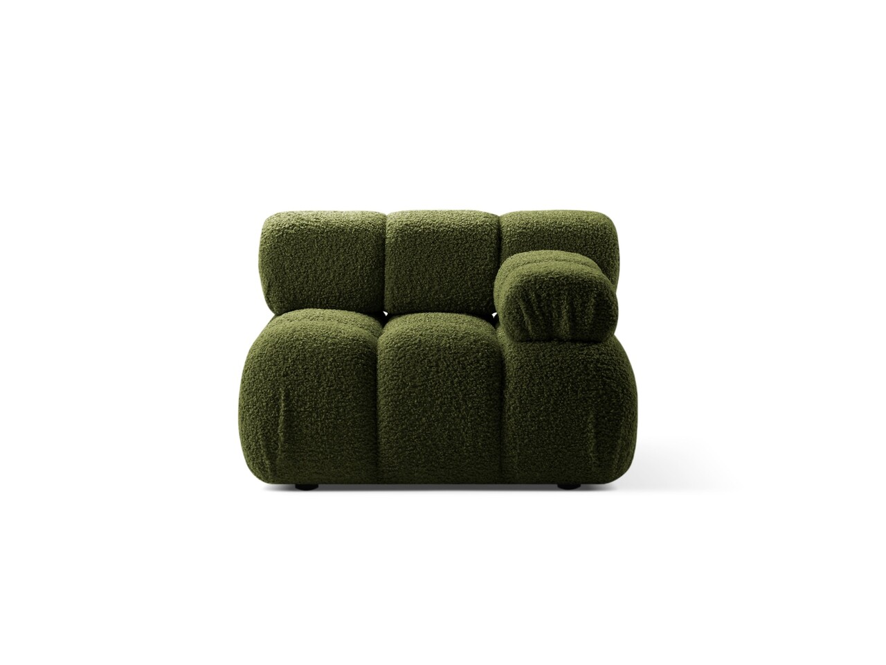 Modul dreapta pentru canapea modulara, 1 loc, Bellis-213, Micadoni Home, 94x94x70 cm, tesatura boucle, verde - 1 | YEO