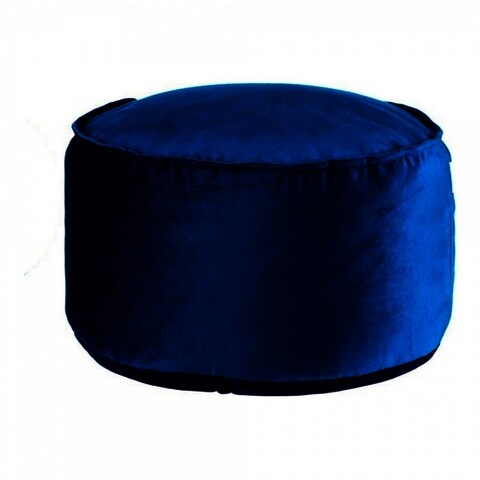 Taburet  Gift Decor, Pouffe, Ø60 x 35 cm, poliester/polistiren, albastru