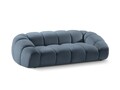 Canapea 3 locuri, Diana-192, Micadoni Home, 254x114x72 cm, catifea structurata, albastru jeans