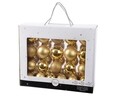 Cutie cu 42 globuri Gold, Decoris, plastic, auriu