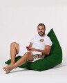 Fotoliu puf, Bean Bag Ferndale, Pyramid Bed, 145 cm, poliester impermeabil, verde