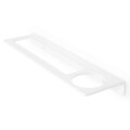 Suport pentru prosoape si dozator sapun Vicini, 33x9x3 cm, inox/sticla, alb mat