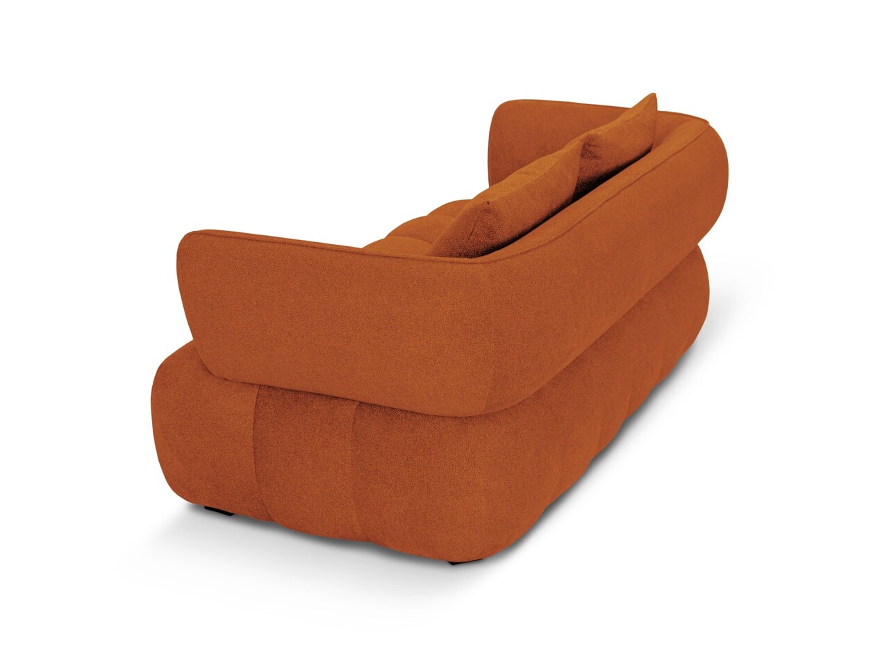 Canapea 2 locuri, Reese-192, Micadoni Home, 200x100x84 cm, catifea structurata, teracota - 1 | YEO