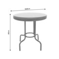 Set mobilier de gradina 5 piese Paula, Pakoworld, masa si 4 scaune, 90x90x75 cm, metal/sticla/ratan sintetic, maro