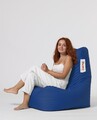 Fotoliu puf, Bean Bag Ferndale, Diamond, 60 x 90 cm, poliester impermeabil, albastru