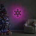 Lampa de perete Snowflake 2, Neon Graph, 28x32 cm, roz