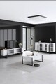 Set mobilier living, Bexley, Luxe, PAL, Alb/Negru