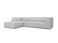 Coltar stanga 4 locuri, Ruby, Micadoni Home, BL, 273x180x69 cm, poliester, gri deschis