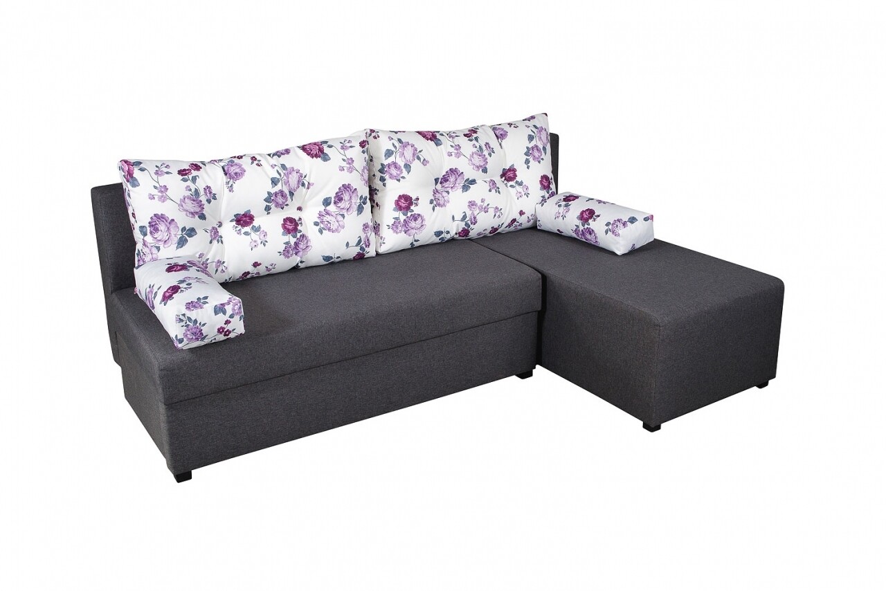 Coltar extensibil reversibil Modena Grey Magnolia 206 x 145 x 80 cm cu lada de depozitare - 1 | YEO