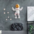 Decoratiune, Peace Sign Astronaut, 35x47x10 cm, Poliester, Alb/Auriu