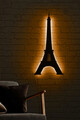 Decoratiune luminoasa LED, Eiffel Tower, MDF, 60 LED-uri, Galben