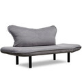 Canapea extensibilă cu 2 locuri, Futon, 859FTN1229, Metal, Gri