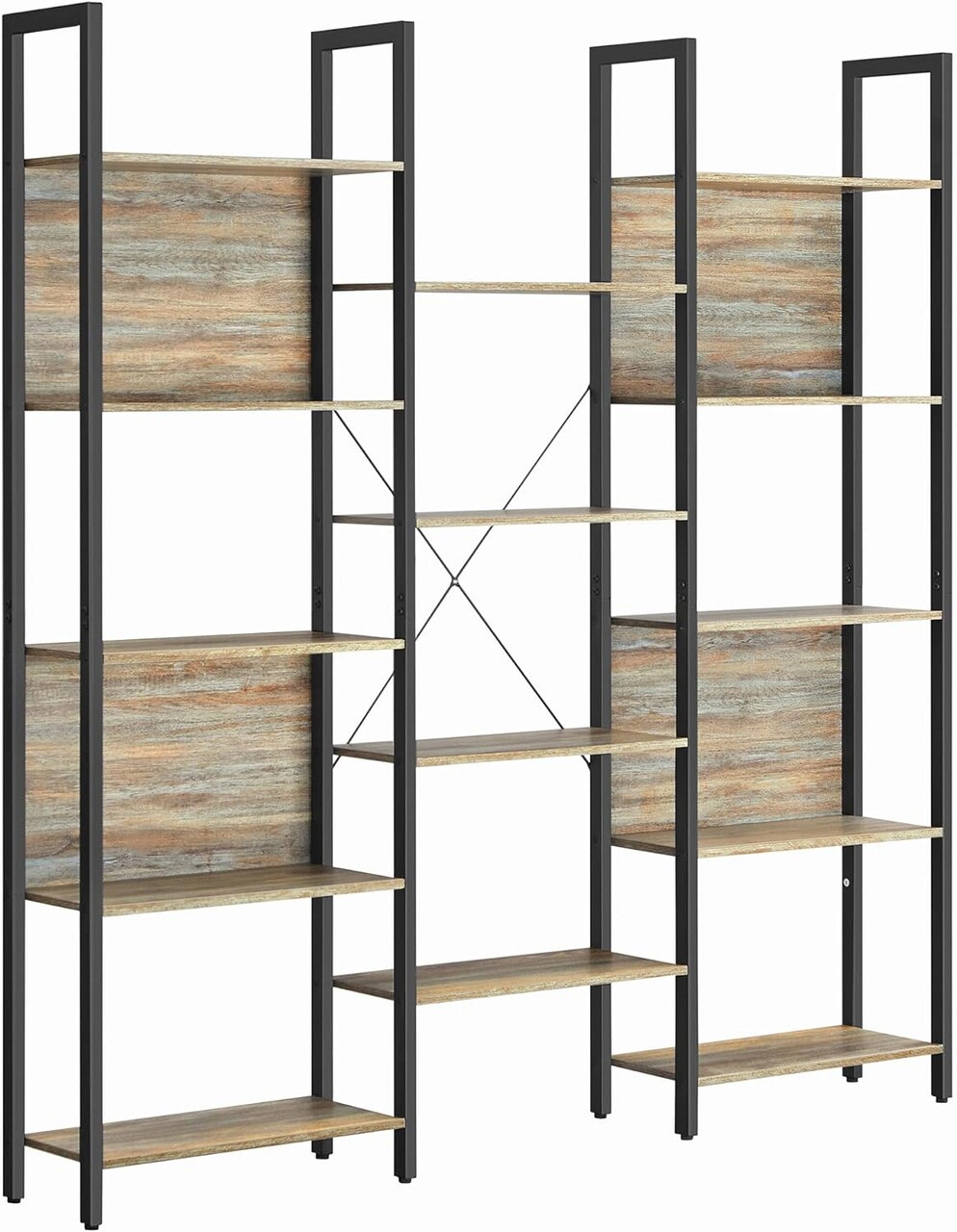 Biblioteca Ladder, Vasagle, 158 X 24 X 166 Cm, PAL/otel, Maro Rustic