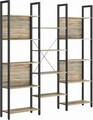 Biblioteca Ladder, Vasagle, 158 x 24 x 166 cm, PAL/otel, maro rustic