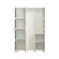 Dulap pentru haine Hedera 1 - White, Anthracite, Vella, 120x48x189 cm