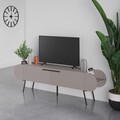 Comoda TV, Decortie, Capsule, 195 x 37.4 x 57.5 cm, pal melaminat, mocha