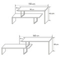 Comoda TV Ferocity, Pakoworld, 120x30x45 cm, PAL melaminat, antracit