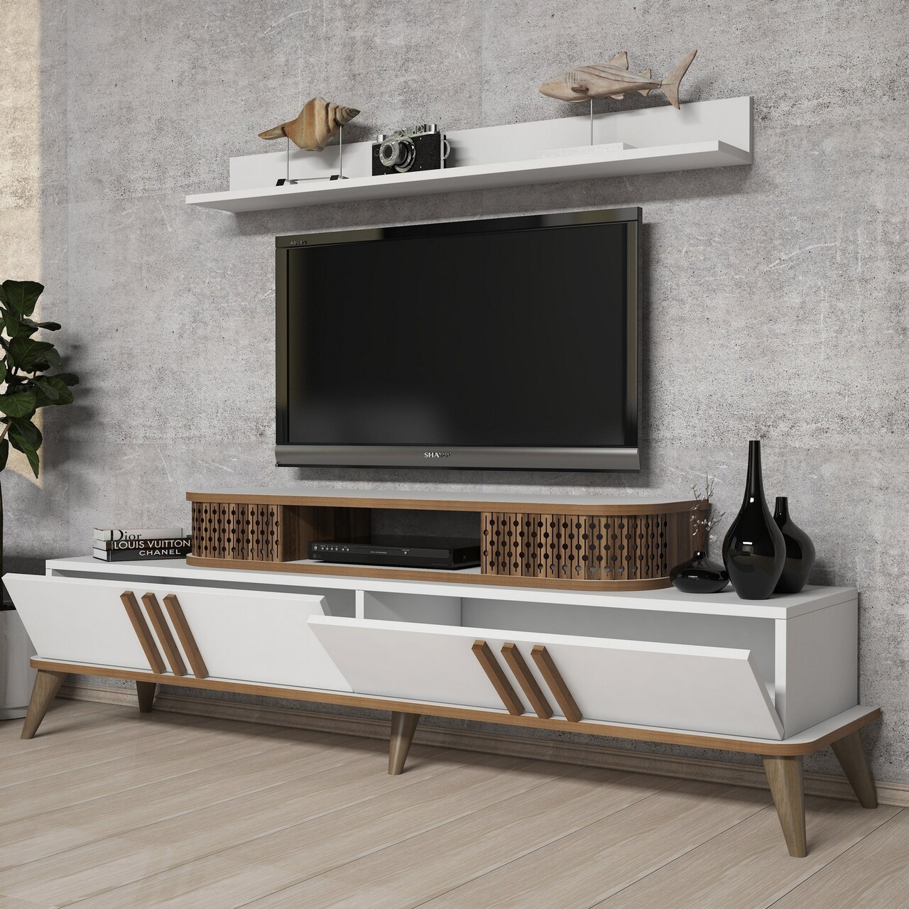 Mobilier living, Hommy Craft, Eylul, pal melaminat, alb - 2 | YEO