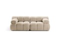 Canapea 2 locuri, Bellis-213, Micadoni Home, 188x94x70 cm, tesatura boucle, bej deschis