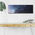 Tablou decorativ cu lumina LED, 3090NASA-012, Canvas, 30 x 90 cm, Multicolor