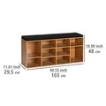 Bancheta cu spatiu depozitare incaltaminte, Wenko, Loft, 29.5 x 103 x 48 cm, mdf/poliester, maro